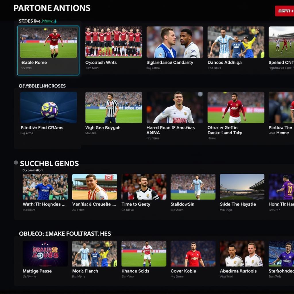 Various Football Content on ESPN+