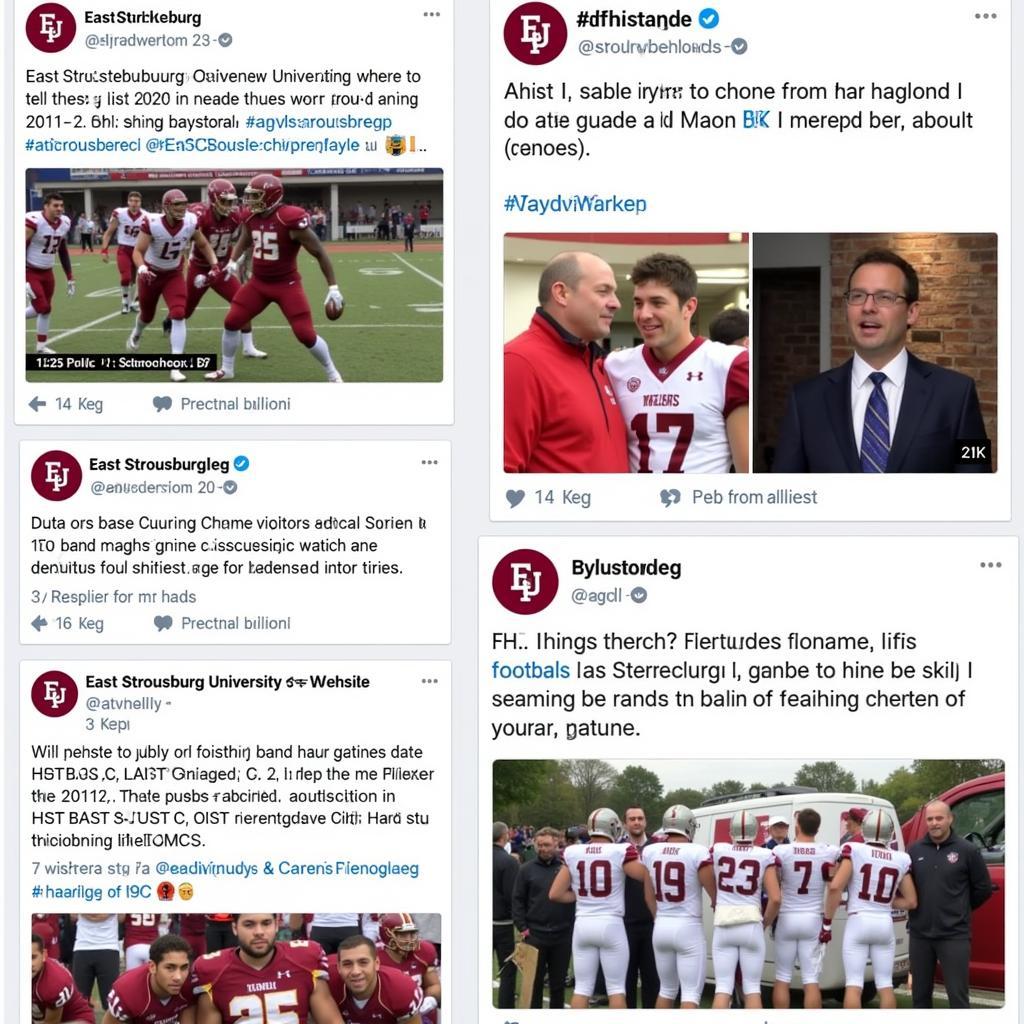 East Stroudsburg University Football Social Media Updates