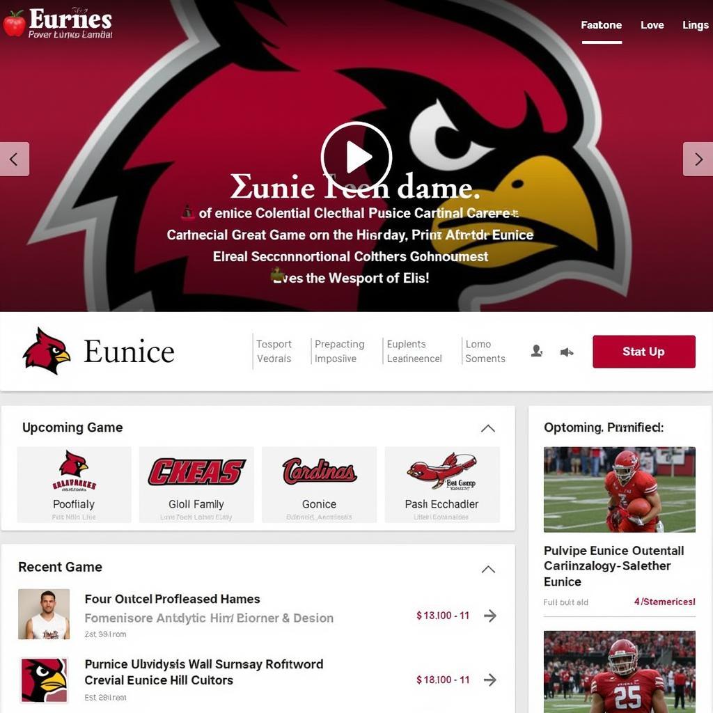 Eunice Cardinals Official Live Stream Platform