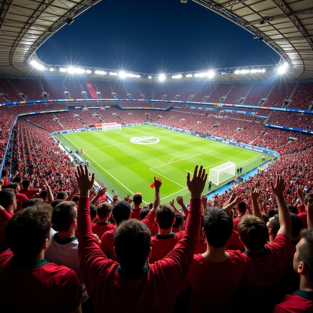 Euro 2018 Fans Celebrating a Goal