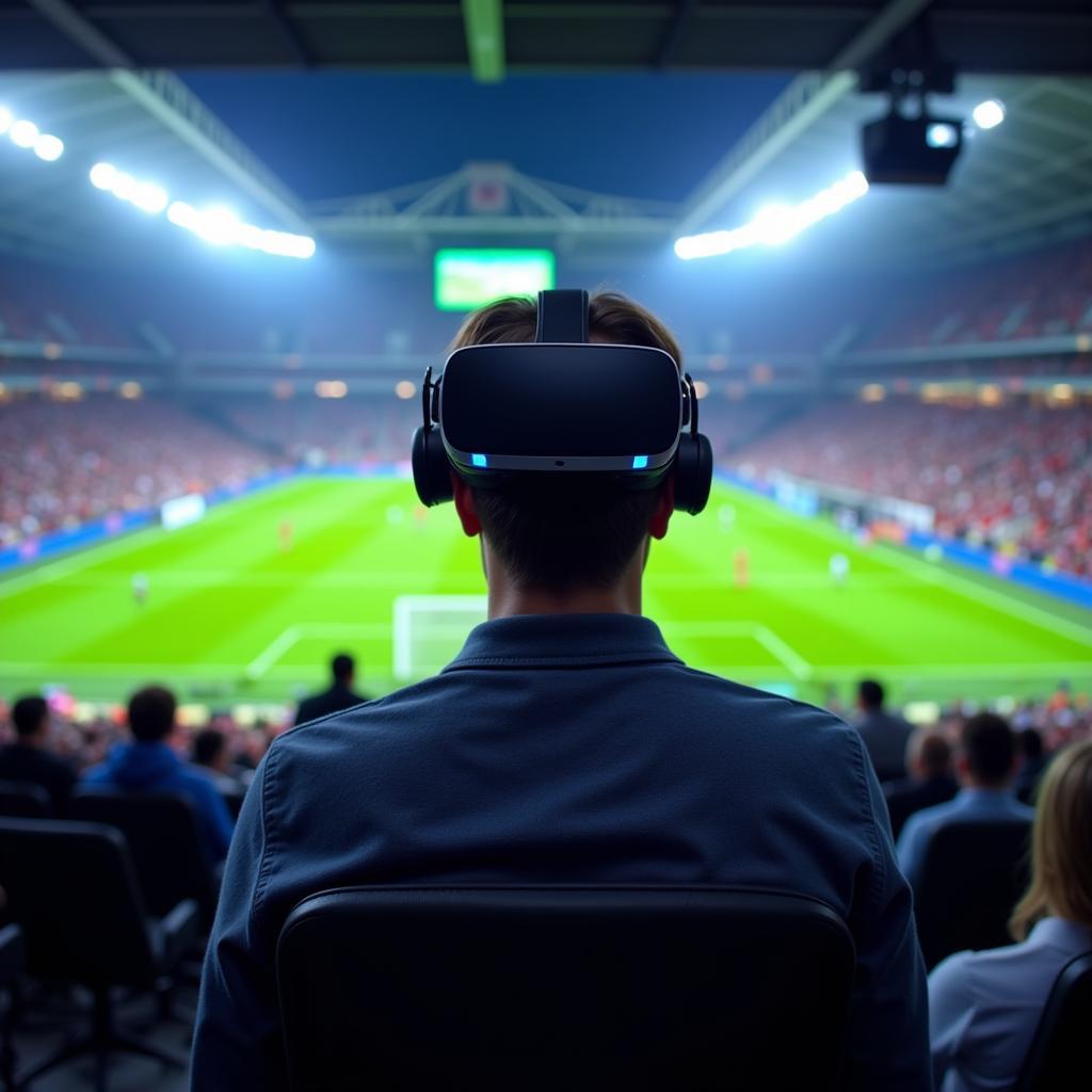 Fan experiencing facebook live football in VR