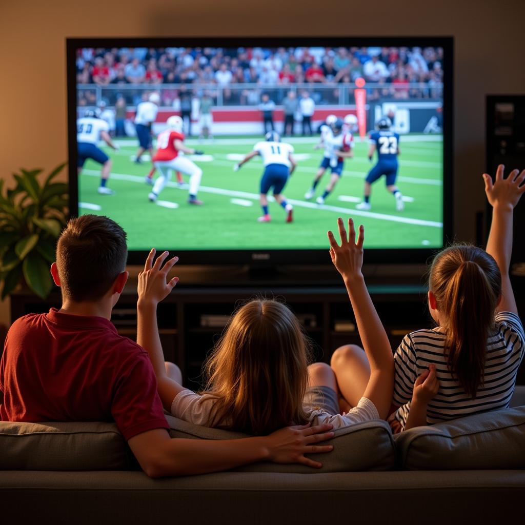 Family Watching Fairmont Senior Football Live Stream