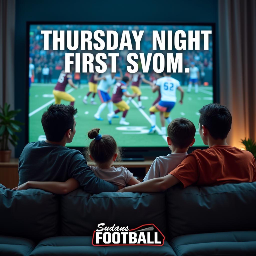 Family Gathered to Watch Thursday Night Football