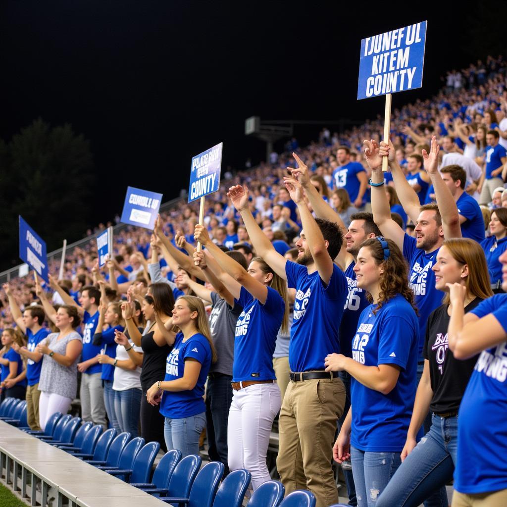 Fannin County Football Fans Celebrating a Touchdown