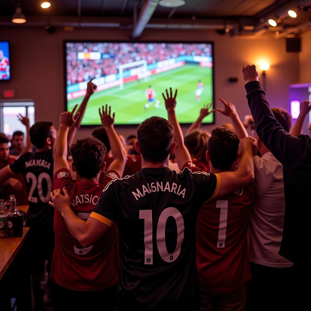 Fans Celebrating an EPL Goal