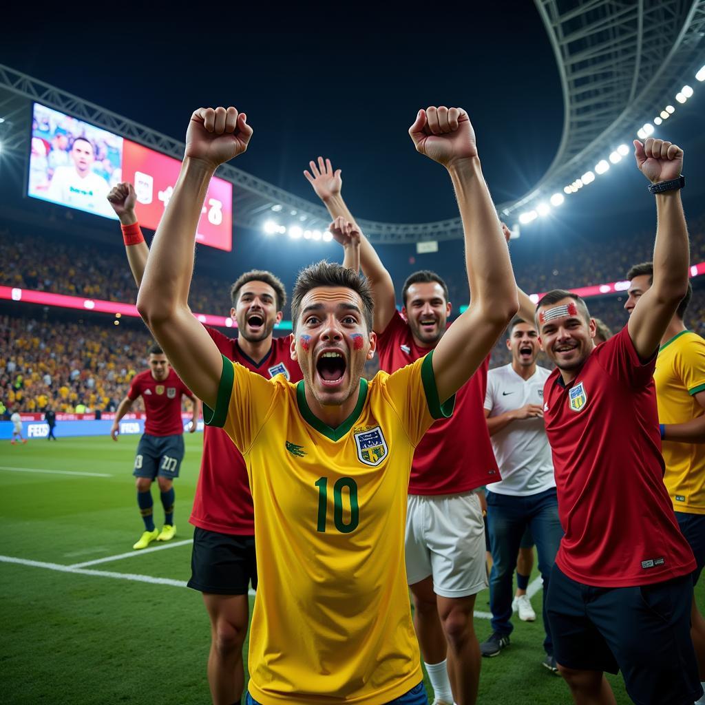 Fans Celebrating a World Cup Goal