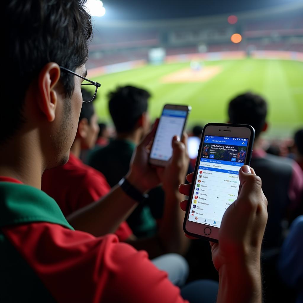 Fans Checking Bangladesh Premier League 2018 Live Scores on Mobile Devices