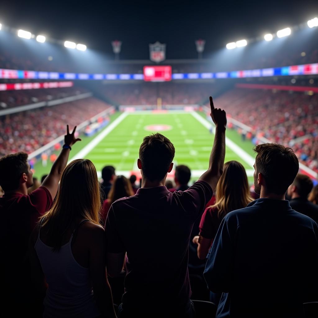 Fans Enjoying a Live NFL Game