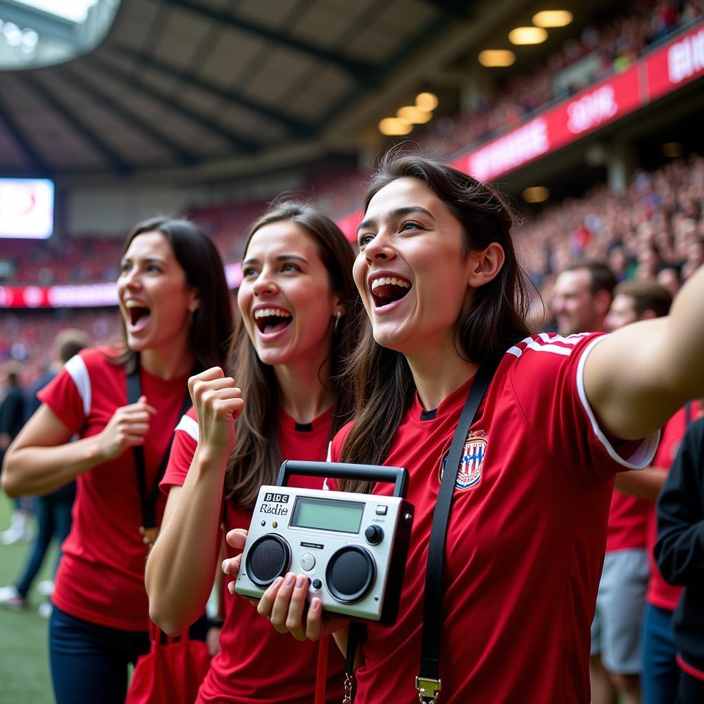 Football Fans Listening to BBC Radio Sheffield