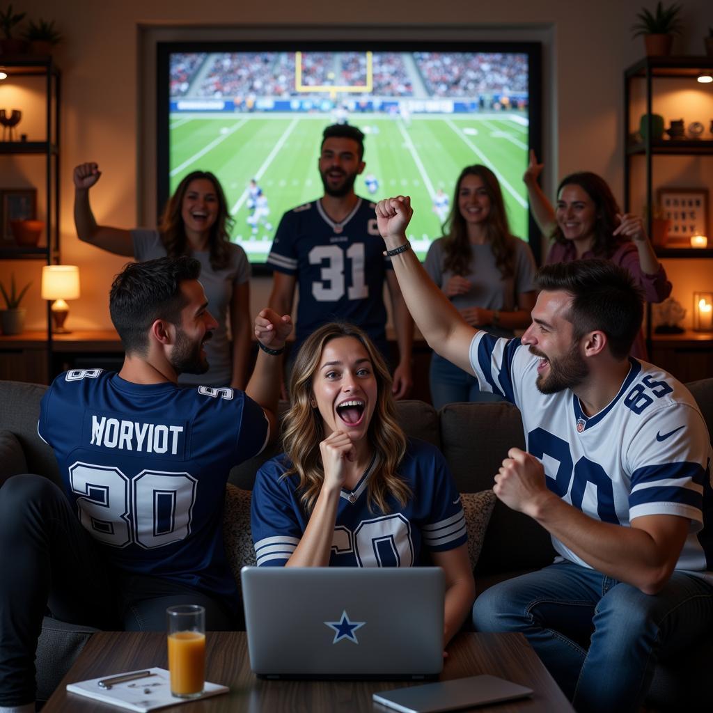 Fans Streaming Cowboys Game