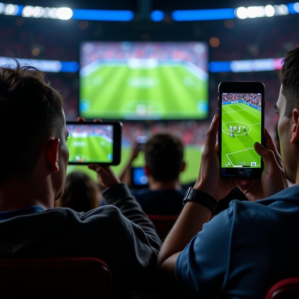 Fans Watching American Football on Mobile Devices