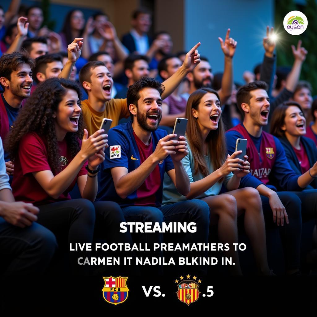 Fans Watching Barcelona vs Valencia Live Football