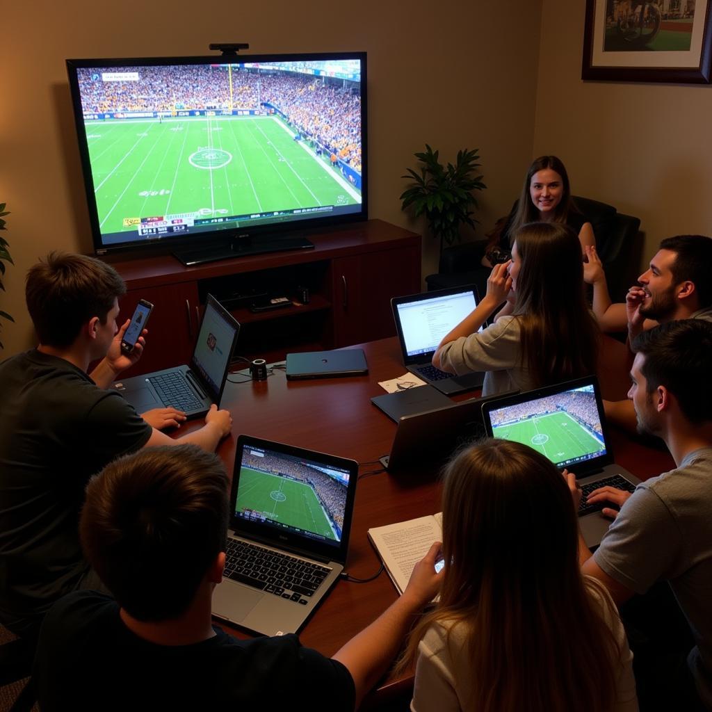 Fans Enjoying Cal Poly Football Live Stream on Different Devices