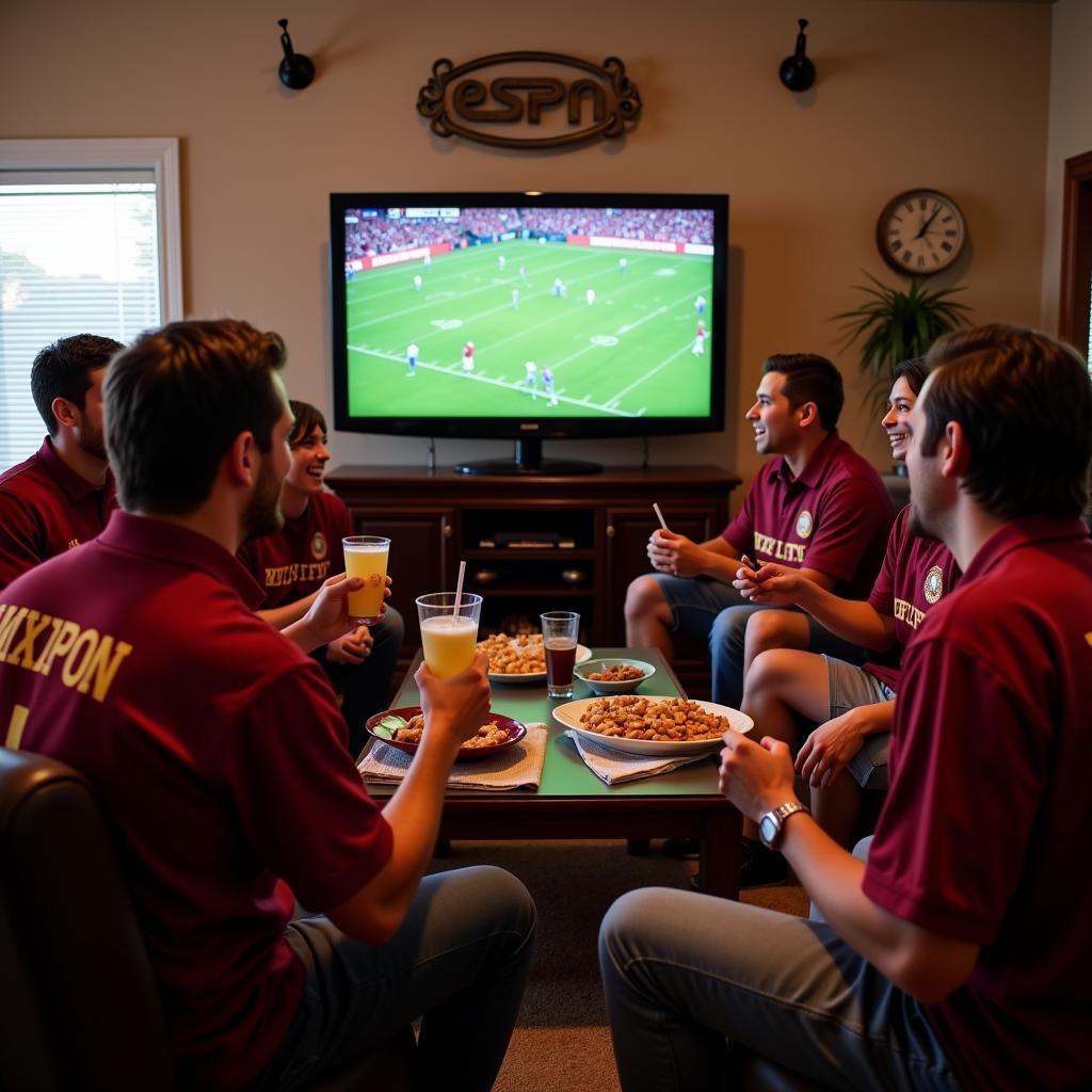 Fans Watching ESPN Live FSU Football Game