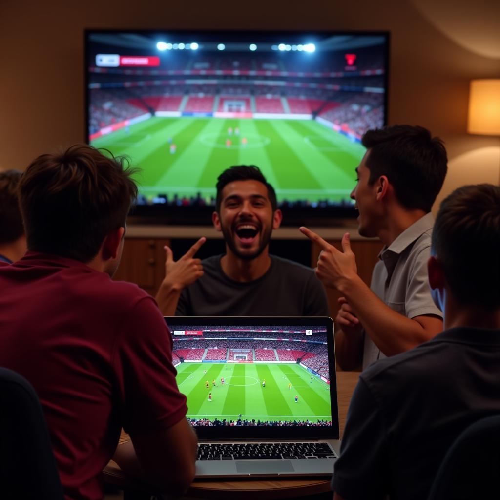 Fans Watching Football Live Stream