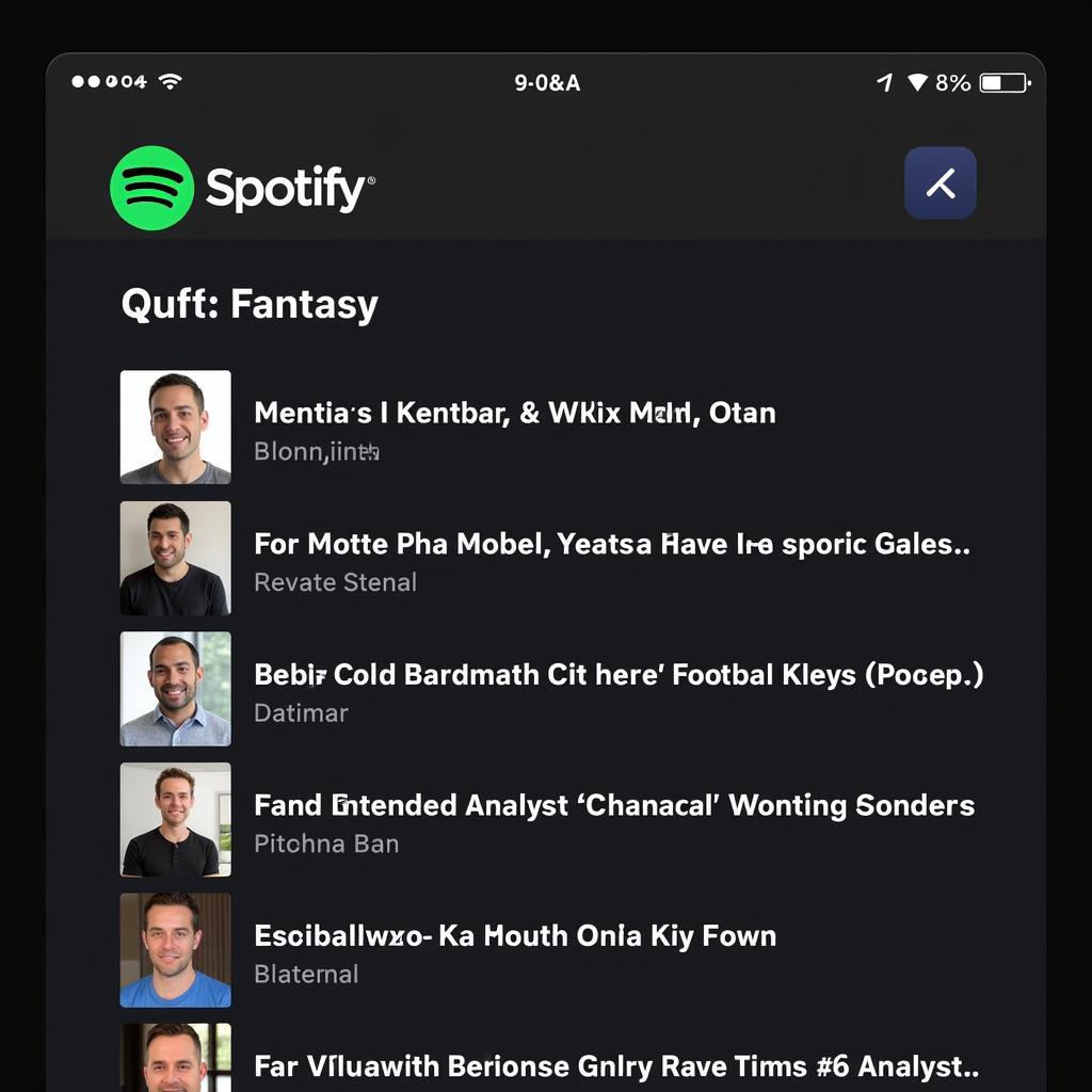 Fantasy Footballers Engaging in a Live Q&A Session on Spotify