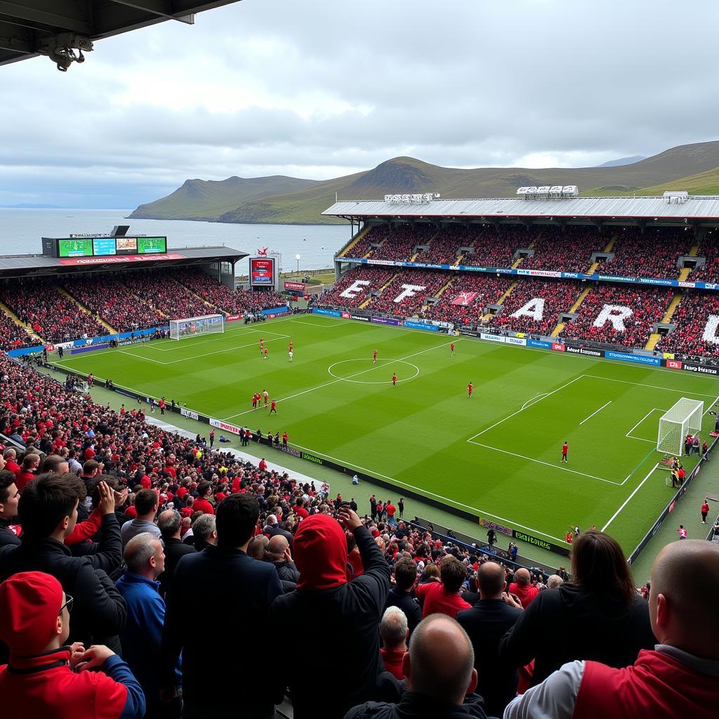 Faroese Football Stadium in Torshavn