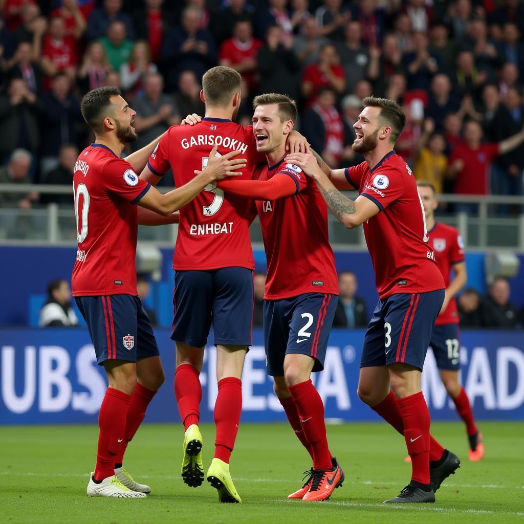 Faroe Islands National Team Celebrating a Goal