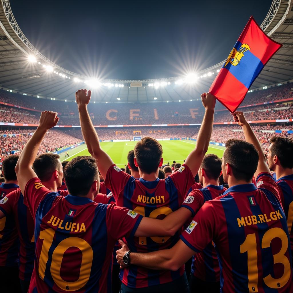 FCSB Fans Celebrating a Goal