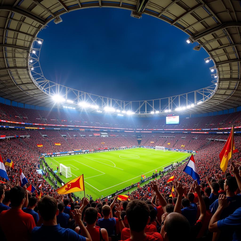 The Electrifying Atmosphere of a FIFA World Cup Stadium