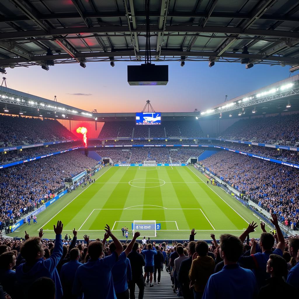 Finnish Football Fans Cheering