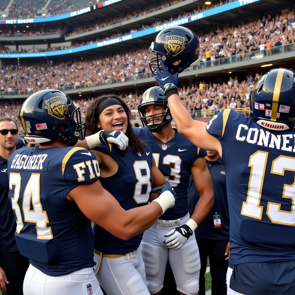 FIU Panthers Celebrating a Victory