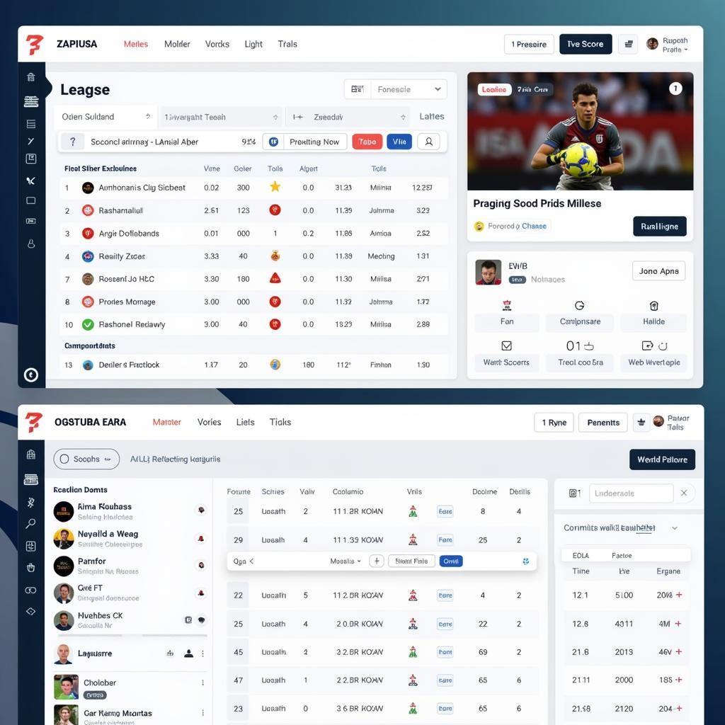 Flashscore live scores interface