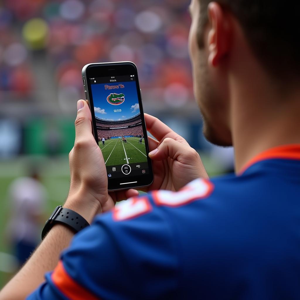 Florida Gators Football Live Stream Radio on Smartphone