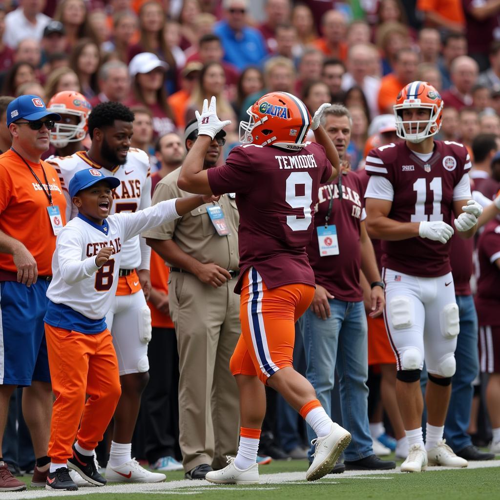 Florida and Texas A&M Fans Celebrating