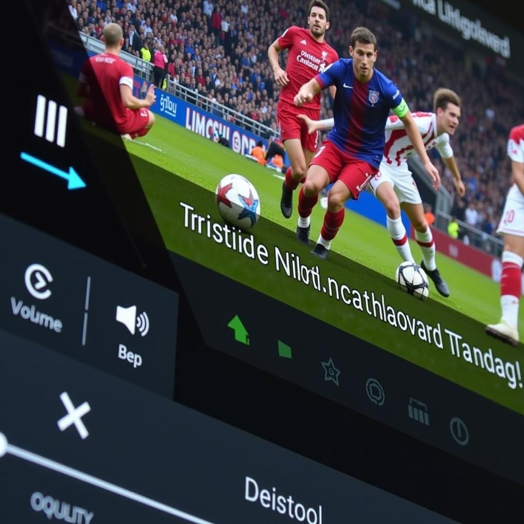 Flowplayer Interface for Live Football Streaming