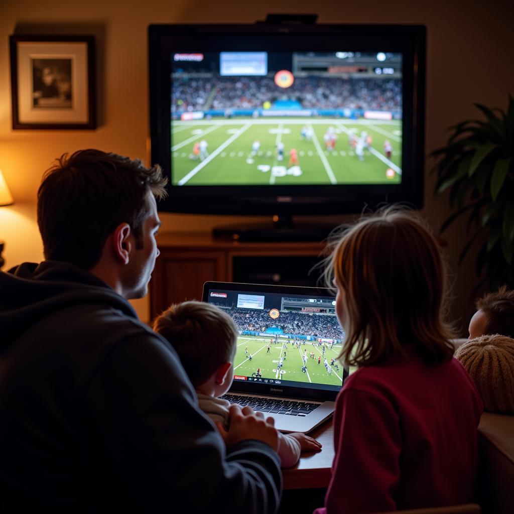 Family Watching Fondy High School Football Live Stream