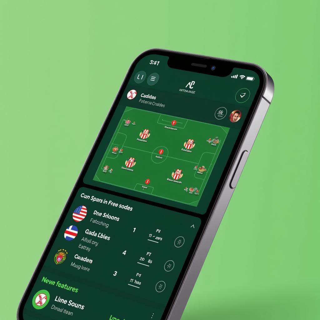 Modern Football App Live Interface