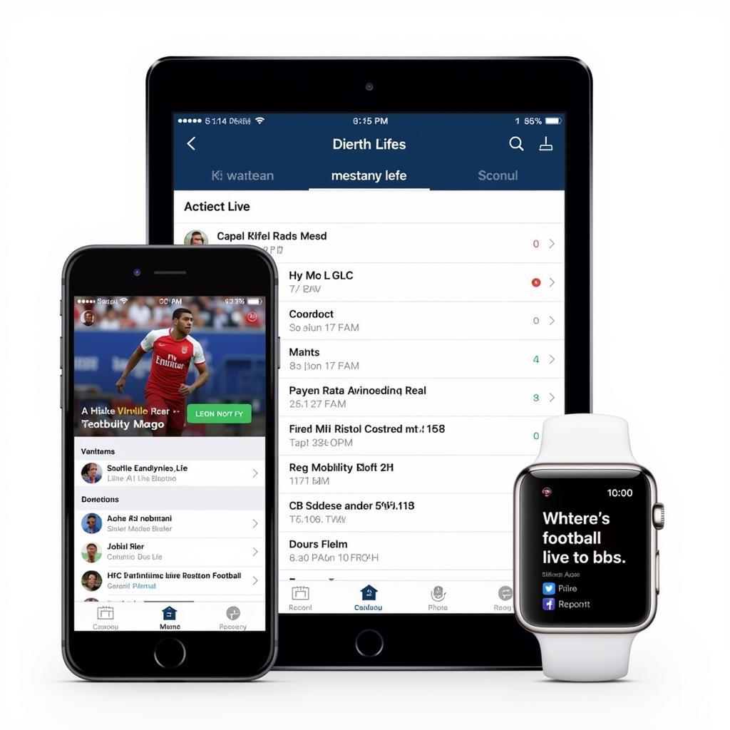 Football Live Activity on Multiple Devices - Phone, Tablet, Smartwatch