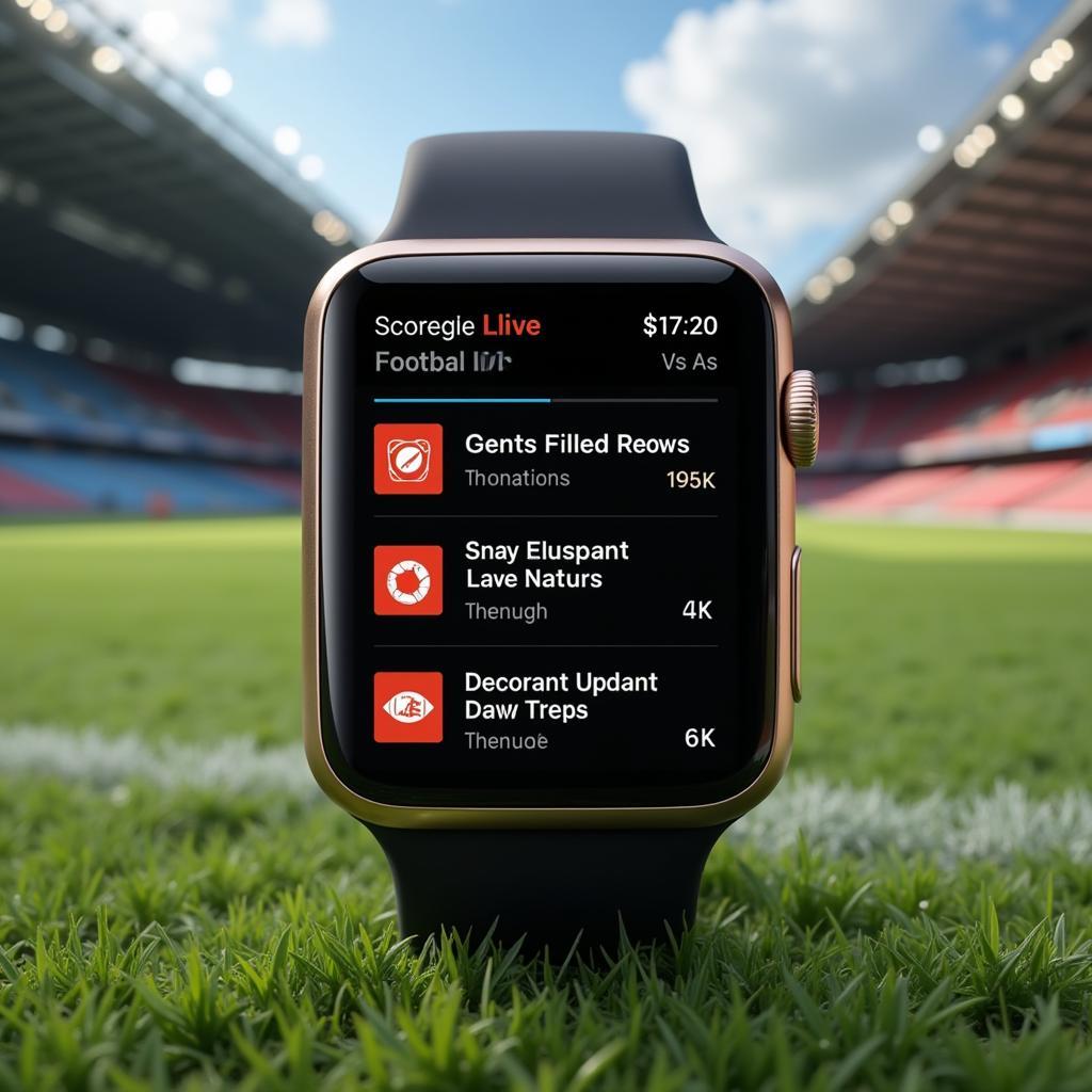 Football Live Activity on Smartwatch