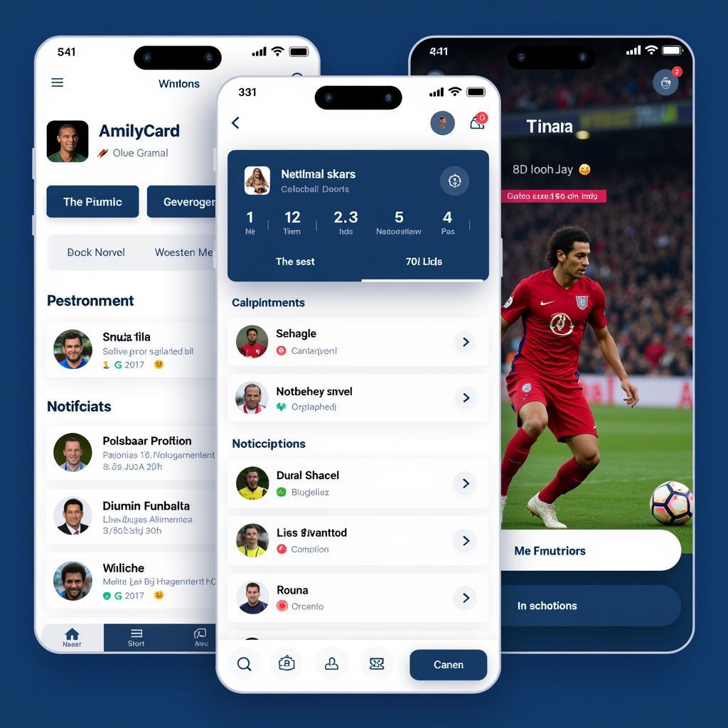 Football Live App User Interface