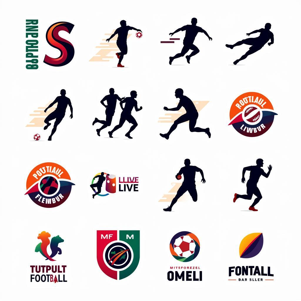 Football Live Logo Design Elements