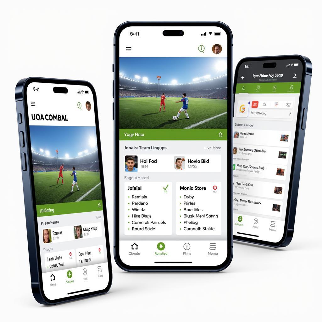 User-friendly Interface of a Football Live Stream Mobile App