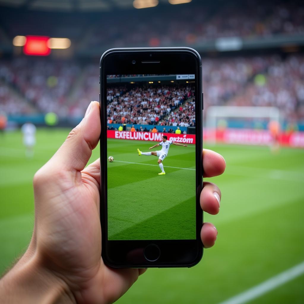 Watching Football Live Streaming on a Mobile Phone