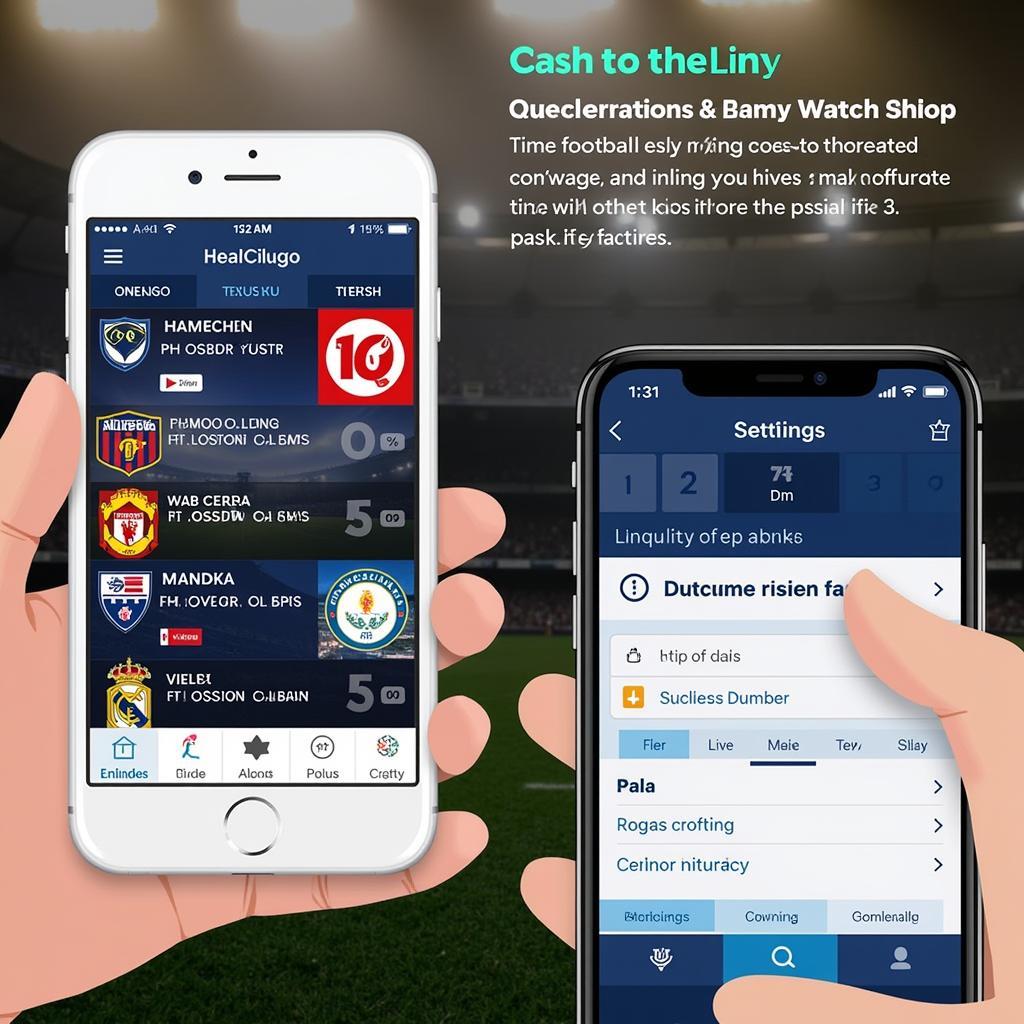 User-friendly interface of a football live streaming TV app