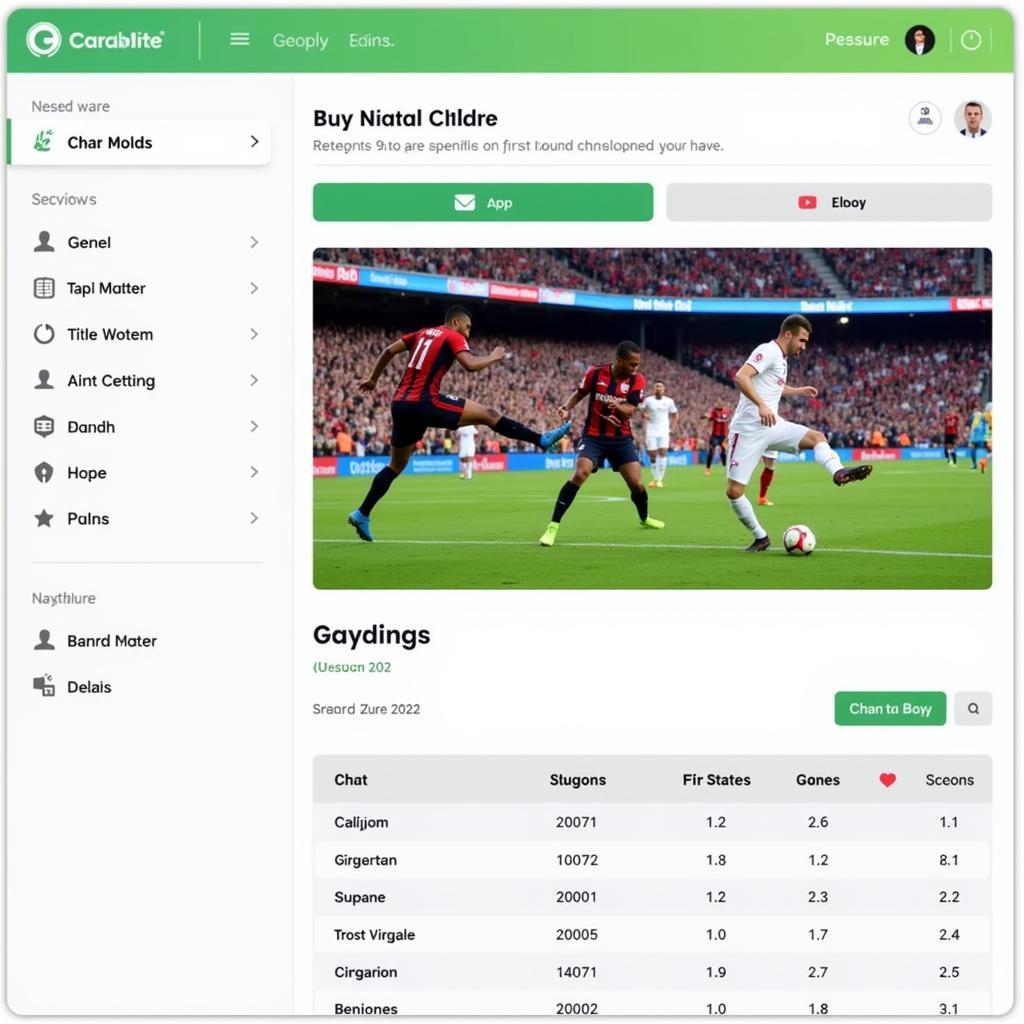 User-Friendly Interface for Football Live Streaming