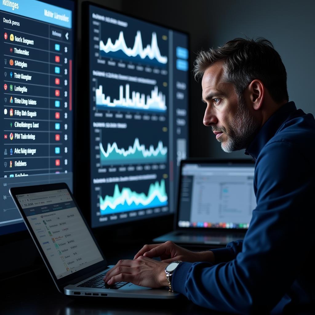 Football Manager Analyzing Match Data