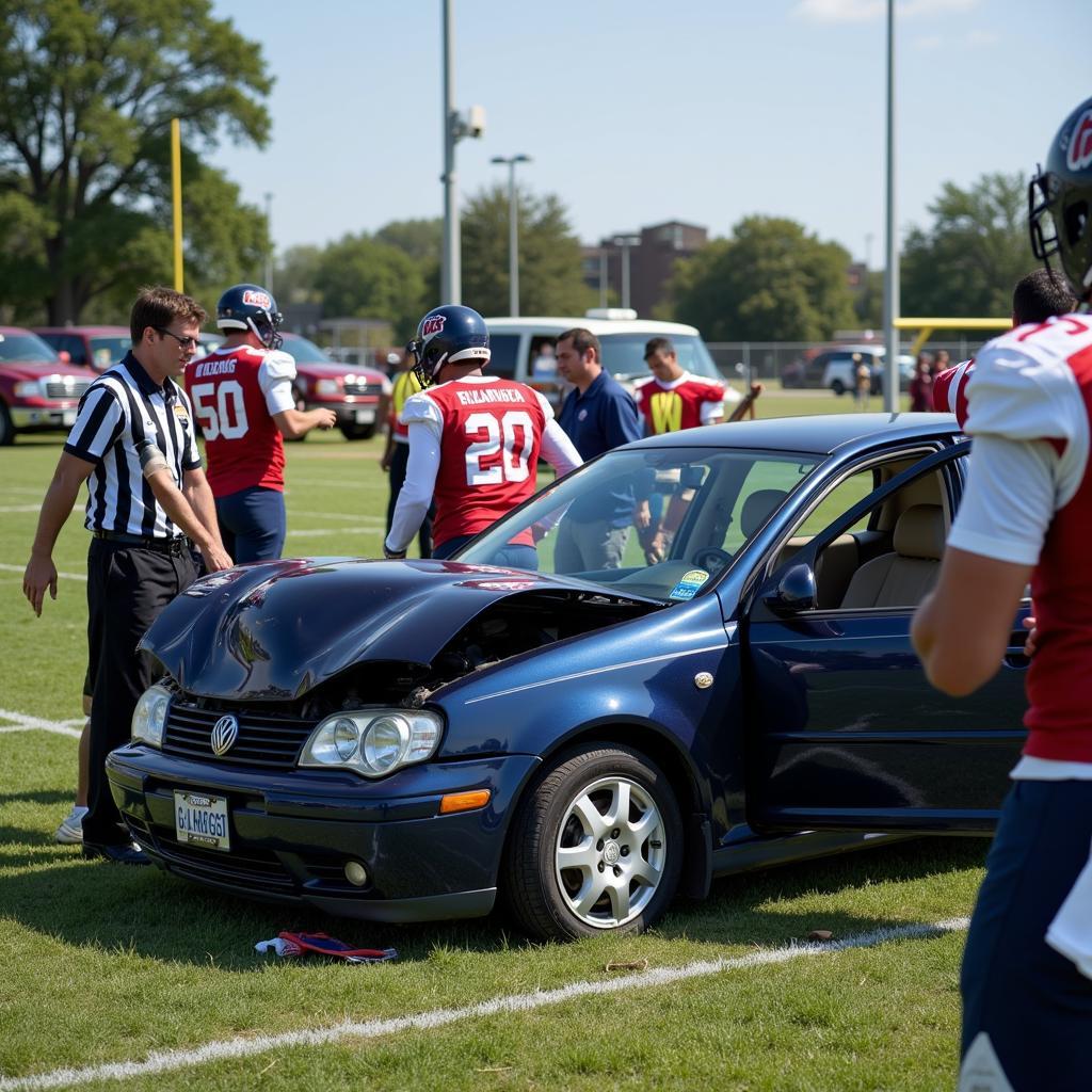 Football Player Involved in a Car Accident