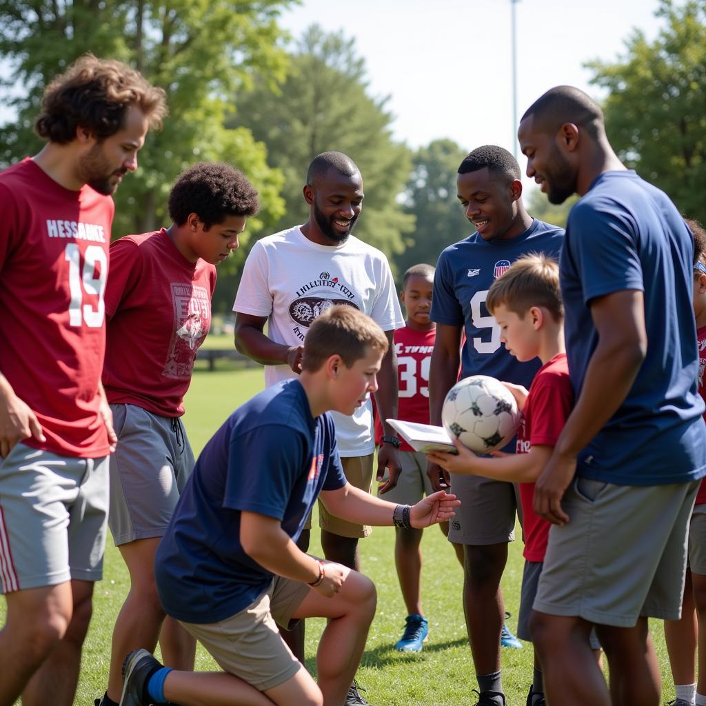 Football Players Engage in Community Outreach