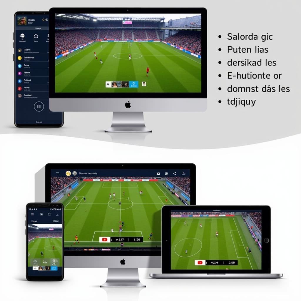 Modern and intuitive football replay & live app interface.