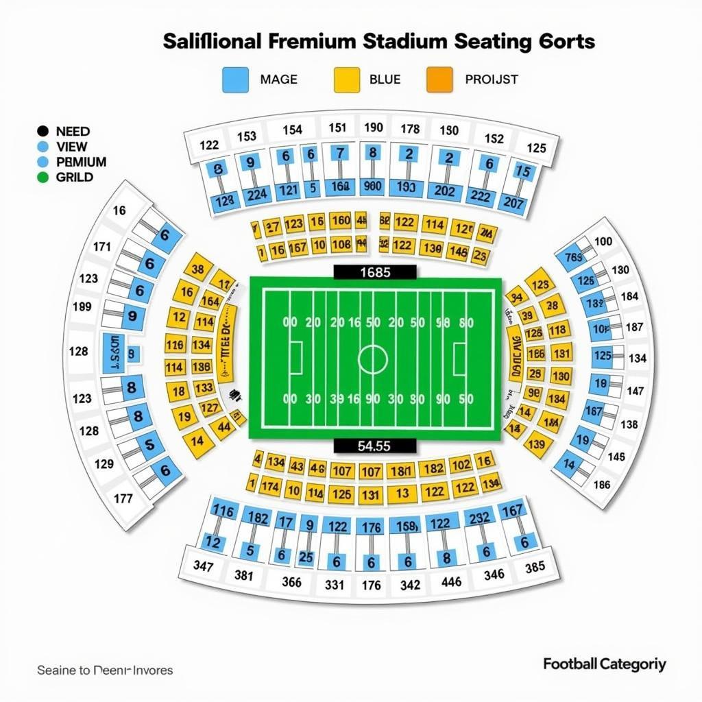 Football Stadium Seating Chart with Price Variations