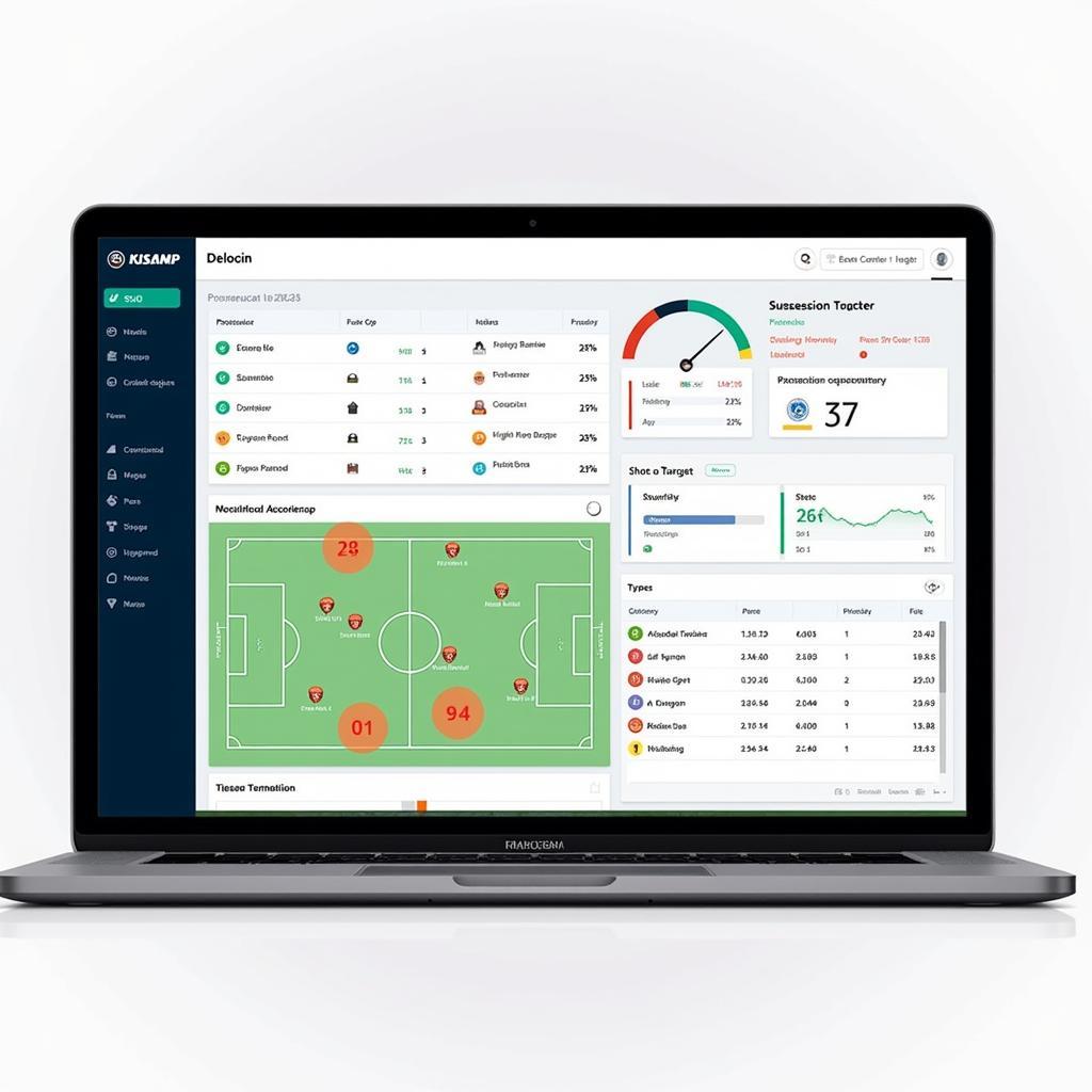 Football Stats Dashboard on Laptop