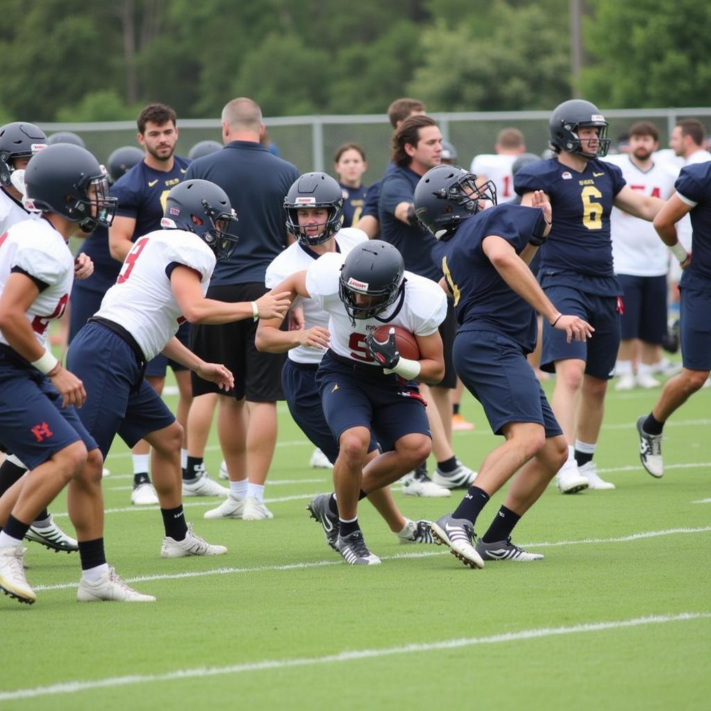 Forrest High School Football Team Practice Session