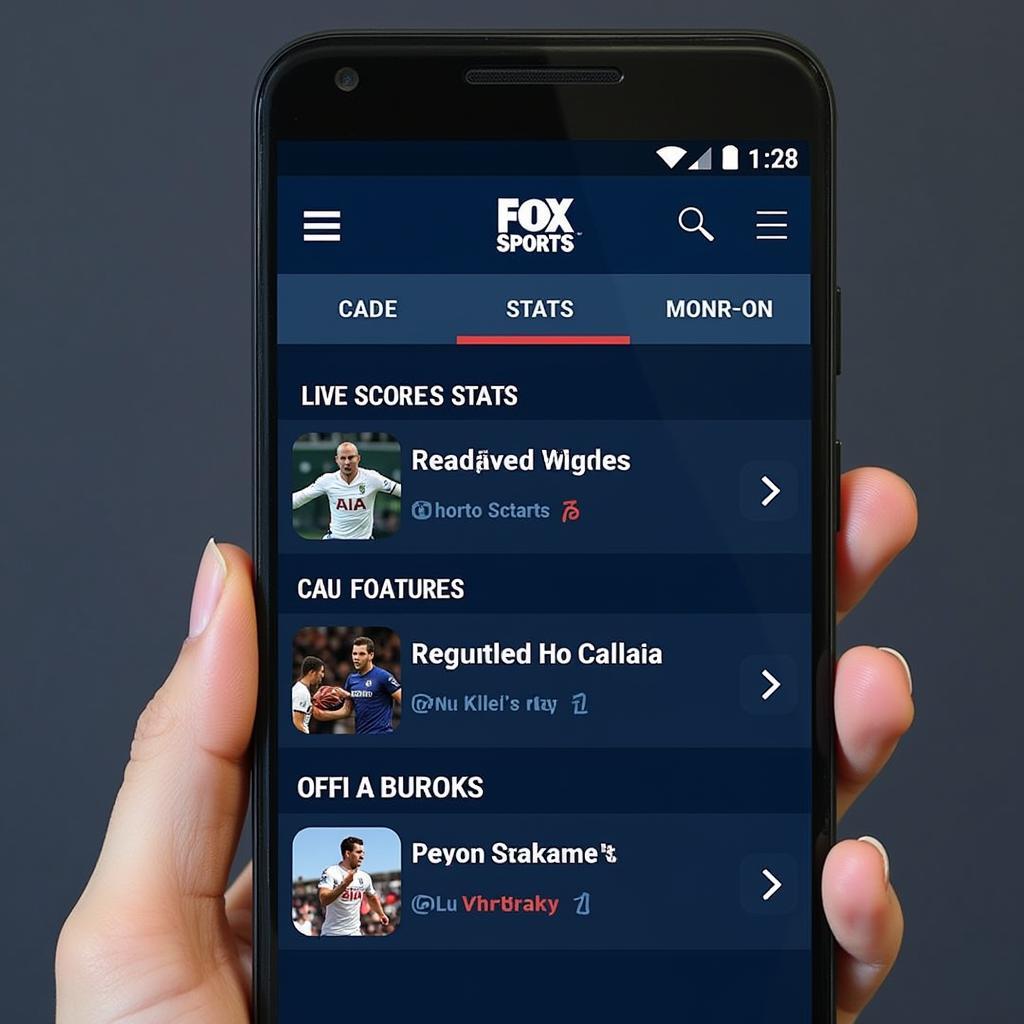 Fox Sports Live Football Streaming Interface