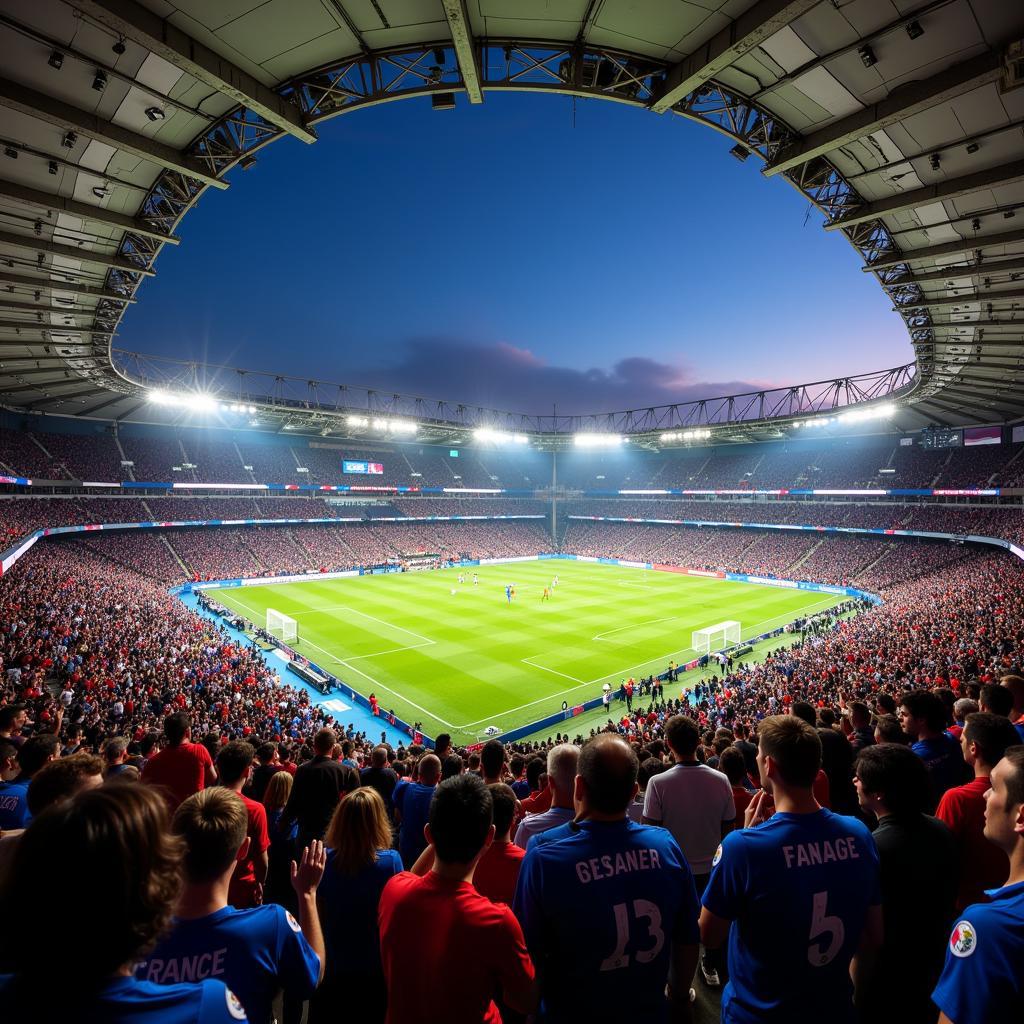 France Football Match Live Stadium Atmosphere