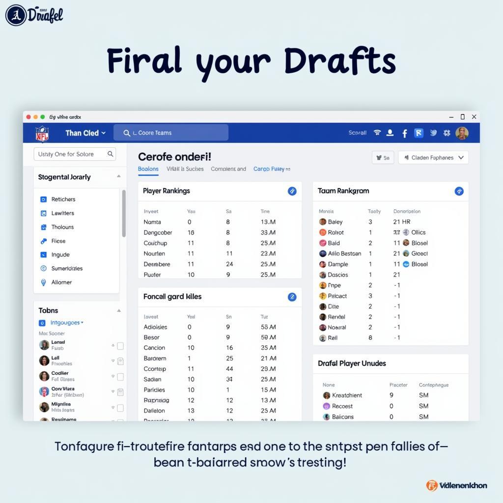 Free Fantasy Football Live Draft Software Interface